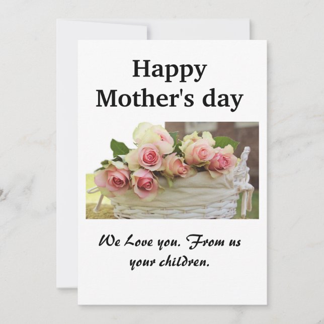 Bonne fête des mères | Carte de vacances aux fleur (Devant)