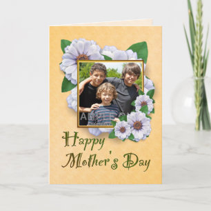Bonne fête des mères Carte de voeux photo Zinnias