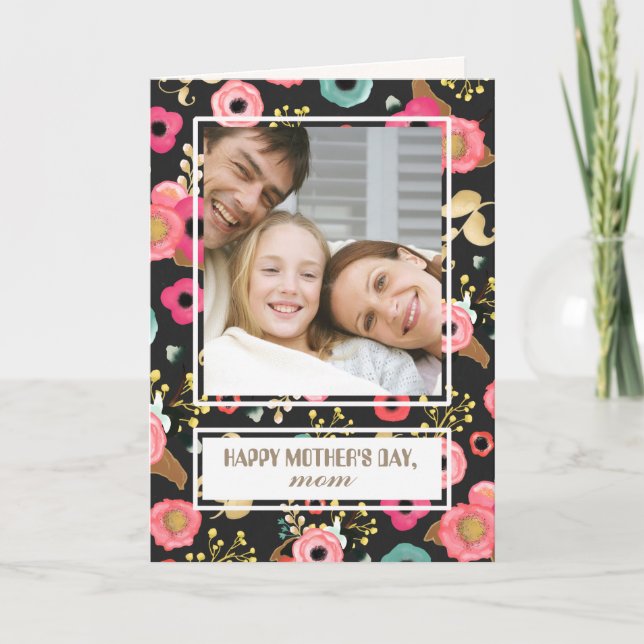 Bonne fête des mères. Carte photo personnalisé (Devant)