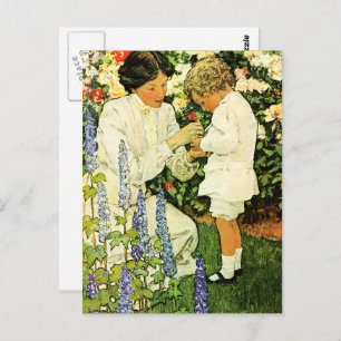 Bonne fête des mères Cartes postales d'art Vintage