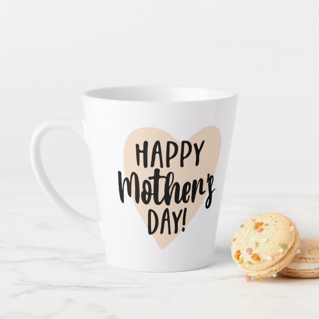 Bonne fête des mères Coeur Latte Mug (En situation)