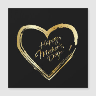 Bonne fête des mères Gold Heart une carte magnétiq