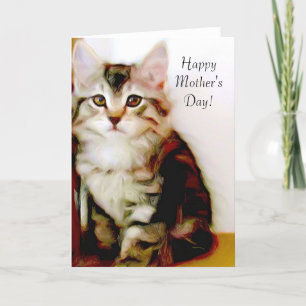 Bonne fête des mères Kitten carte de voeux