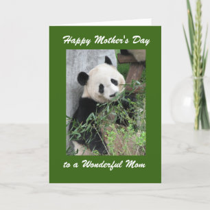 Bonne fête des mères Maman Carte de voeux Panda Gr