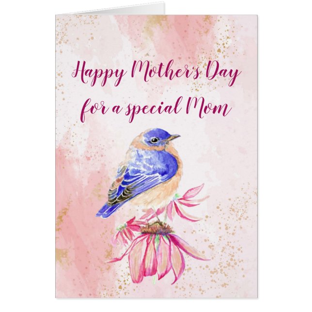 Bonne fête des mères maman Mère Bluebird Art (Devant)
