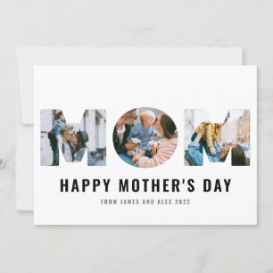 Bonne fête des mères MOM Cutout Simple 3 Carte pho