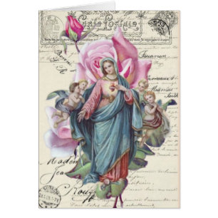 Bonne fête des mères Vierge Marie Rose