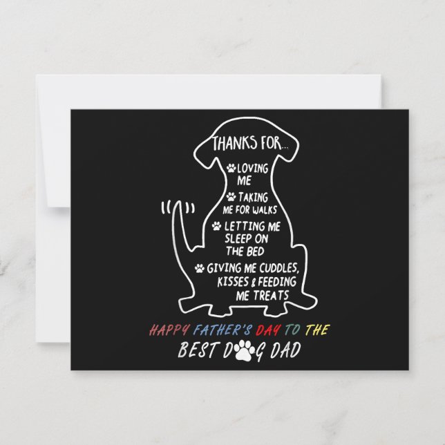 Bonne Fête des pères Best Dog Papa (Devant)