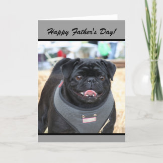 Bonne Fête des pères Black Carlin Dog carte de voe