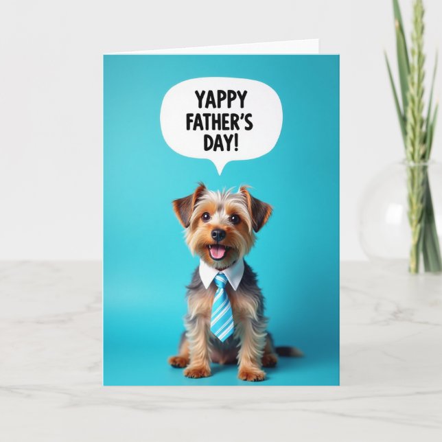 Bonne Fête des Pères - Carte de portrait Yappy (Devant)