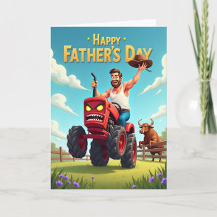 Bonne Fête des Pères Carte Tracteur