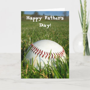 Bonne Fête des pères de base-ball carte de voeux