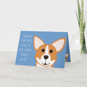 Bonne Fête des pères de la carte Corgi Fur Kid