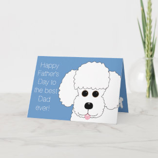 Bonne Fête des pères de la carte de caniche à four