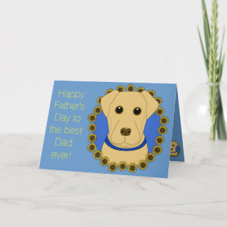 Bonne Fête des pères de la carte Fur Kid Labrador