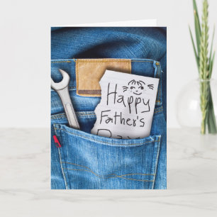 Bonne Fête des pères des enfants Carte de voeux