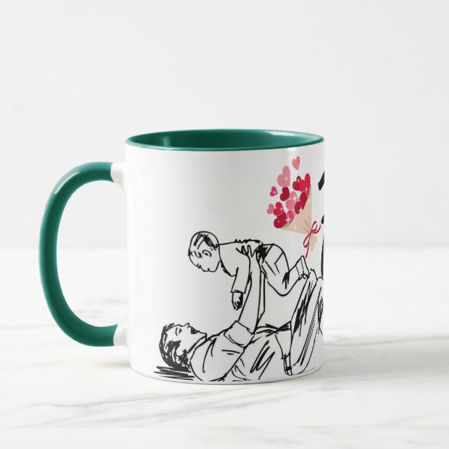 Bonne Fête des pères imprimé Mug moderne (Gauche)