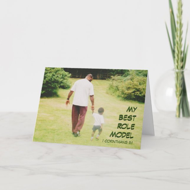 BONNE FÊTE DES PÈRES Modèle de rôle chrétien perso (Devant)