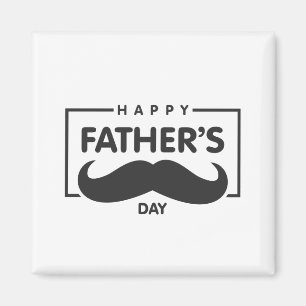 Bonne Fête des pères Moustache Magnet