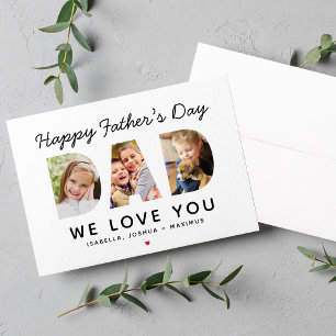 Bonne Fête des pères Papa Photo personnalisée Cart