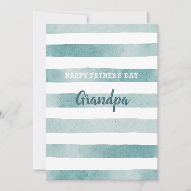 Bonne fête des pères papy. Aquarelle nautique (Devant)