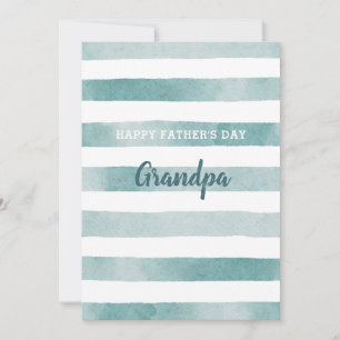 Bonne fête des pères papy. Aquarelle nautique