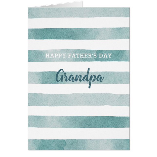 Bonne fête des pères papy. Aquarelle nautique (Devant)