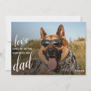 Bonne Fête des pères personnalisée Chien Carte de
