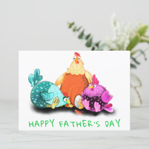Bonne Fête des pères - Poulets Attendant L'Oeuf À