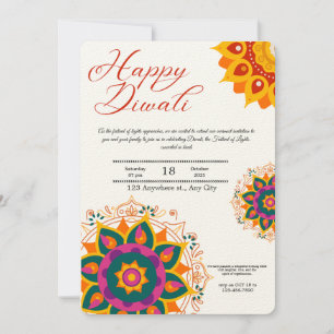 Bonne fête Diwali Invitation
