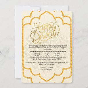 Bonne fête Diwali Invitation