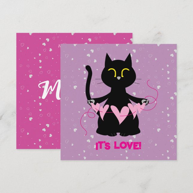 Bonne Fête Maman - Carte Drôle de Chat (Devant / Derrière)