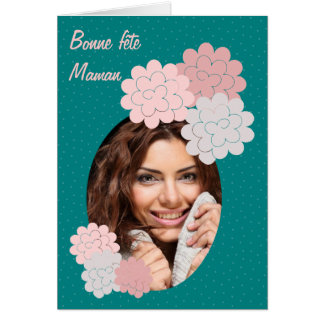 bonne fête maman fleurs et photo 01 vert