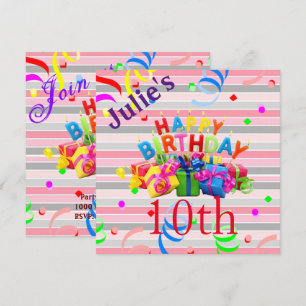 Bonne fiche d'invitation de carte d'anniversaire