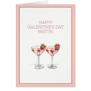 Bonne Galentine's Day Bestie Cocktails Folded Card