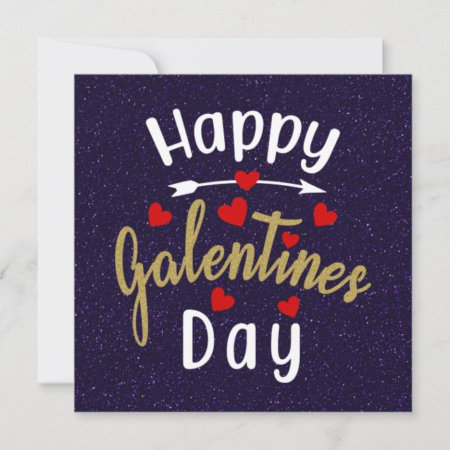 Bonne Galentines Jour Valentines Carte Fleurs (Devant)
