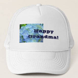 Bonne grand-mère ! Fleurs casquettes Florales Bleu