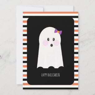 Bonne Halloween Adorable Ghost Card