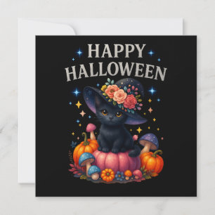 Bonne Halloween mignonne Citrouille Cat Carte de v