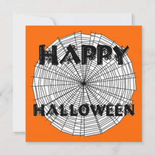 Bonne Halloween sur Spider Web Text Invitation