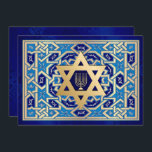 Bonne Hanoukka. Cartes Star of David et Menorah<br><div class="desc">Bonne Hanoukka. Elégant Gold Foil Star de David et Menorah Design Hanoukka Cartes de voeux / Hanoukka Celebration Invitations avec noms et texte personnalisés. Cartes et cadeaux correspondants disponibles dans la catégorie Fêtes juives / Hanoukka de notre magasin.</div>