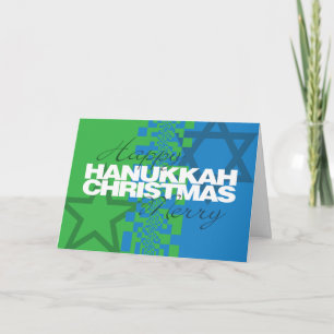 Bonne Hanoukka Joyeuse carte de Noël