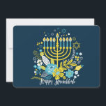 Bonne Hanoukka menorah bougies. Carte pour les fêt<br><div class="desc">Bonne Hanoukka menorah bougies. Restez en contact avec votre famille et vos amis pendant que vous fêtez les fêtes d'Hanoukka/Chanukah avec les lumières de la menorah.</div>