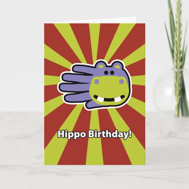 Bonne hippo carte d'anniversaire (Devant)