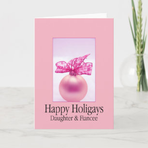 Bonne Holigays Carte de Noël de la fille et de la
