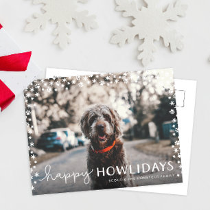 Bonne Howlidays Pet Lover Holiday Photo Carte post