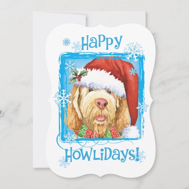 Bonne Howlidays Spinone Italiano Carte de vacances (Devant)