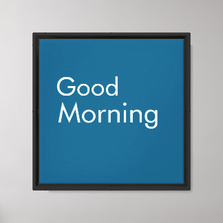 Bonne impression sur toile tendue du matin