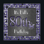 Bonne invitation à la fête du 80e anniversaire pou<br><div class="desc">Parfait pour les hommes ou les femmes...  Tous âges disponibles.</div>