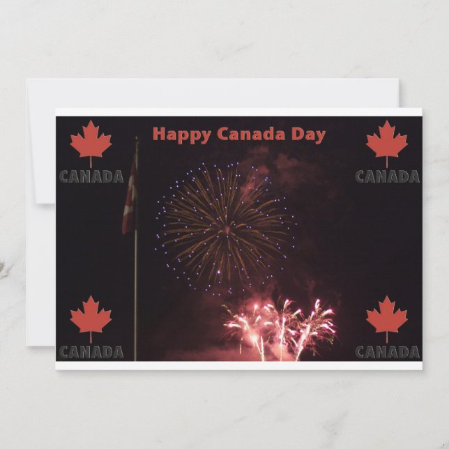 Bonne invitation à la fête du Canada (Devant)